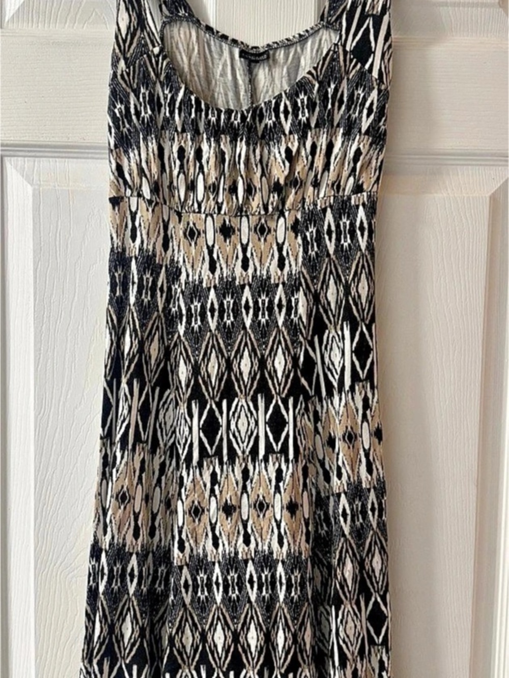 LASCANA Geometric Mini Dress in Black & Brown Like New